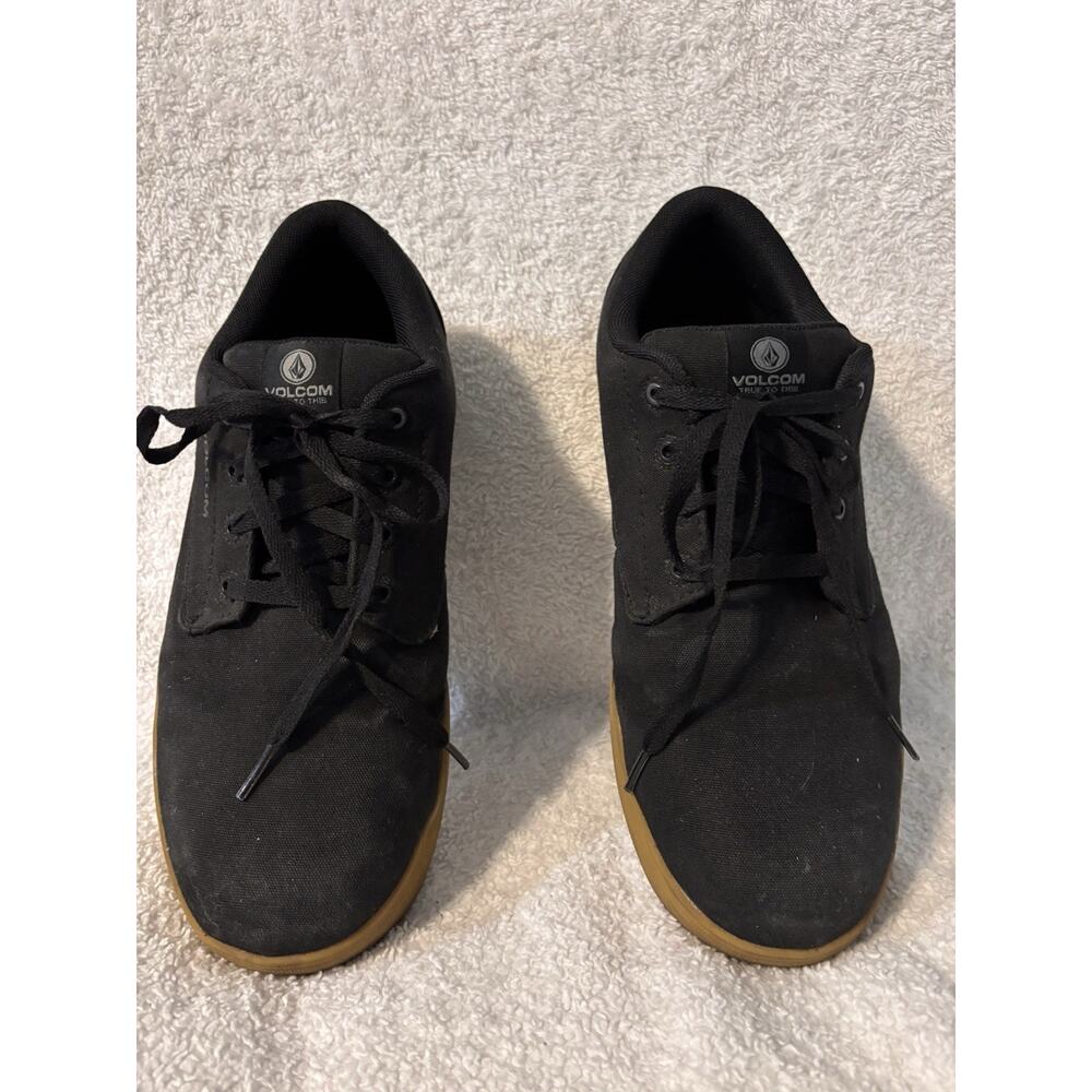 Volcom Safety Shoes Mens 10.5 Black Canvas Gum Sole Skate Work Sneakers ASTM